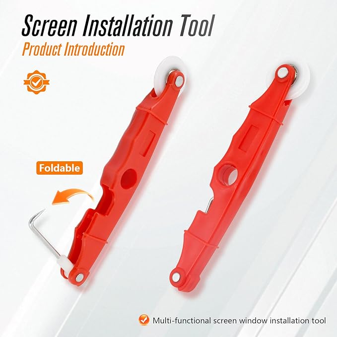 Screen Repair Tools, 6 in 1 Window Screen Installation Kit Include Screen - Image 5