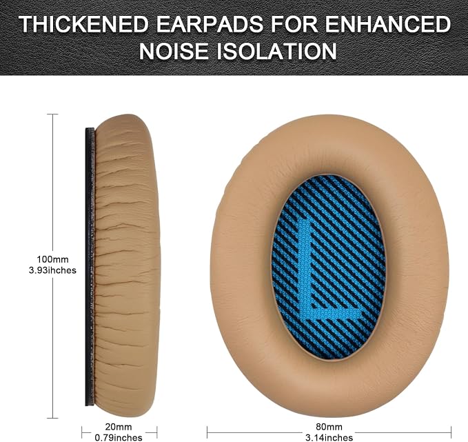 Replacement Ear Pads for Bose QuietComfort 35 35 II 15 25, Headphone Ear Covers - Image 3