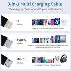 Multi USB C Cable, 3 in 1 Charging Cable - Image 2
