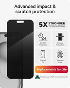 ZAGG InvisibleShield Glass Elite Privacy iPhone 15 Screen Protector - Image 2