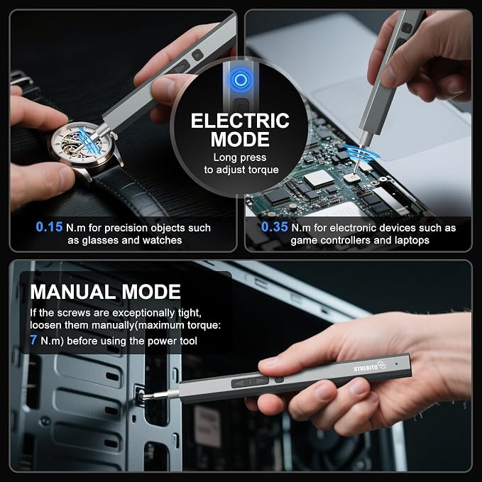 STREBITO Electric Screwdriver, 144-in-1 Precision Screwdriver Set, 120 Magnetic - Image 2