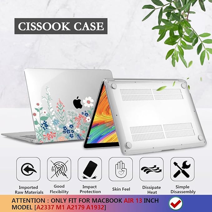 CISSOOK Compatible with MacBook Air 13 inch Case 2021 2020 2019 2018 Release - Image 6