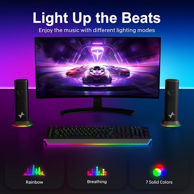 Nylavee Computer Speakers – Hi-Fi Stereo PC Speakers - Image 4
