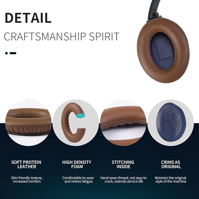 Ear Pads for Bose QC35: Durable Comfortable Noise Cancellation Replacement - Image 4