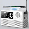 15W Fast Wireless Charger with Bluetooth Speaker and Alarm Clock Radio by FlyShow