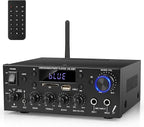 Romicta Stereo Audio Amplifier, 2 Channel 500W Bluetooth 5.0 Home Audio Stereo by Romicta