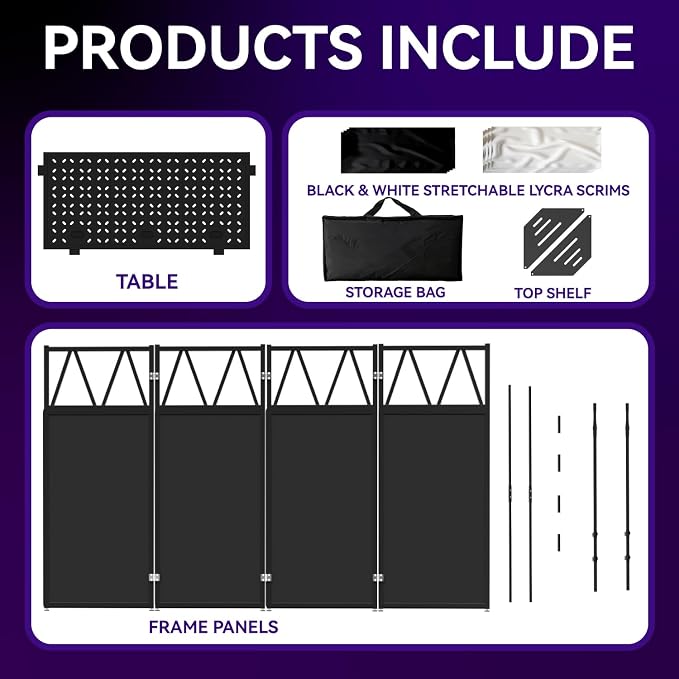 Portable DJ Booth, Foldable DJ Table Stand - Image 6