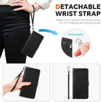 TUCCH Wallet Case for Galaxy S25 Edge, Removable 2 in 1 RFID Blocking Wrist - Image 6