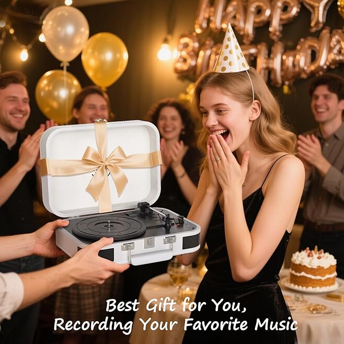 VINYLS LINK Vinyl Record Player 3 Speed ​​Bluetooth Turntable Belt Drive LP - Image 5