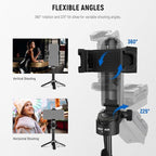 NEEWER Selfie Stick with Detachable Bluetooth Remote Shutter, Lightweight - Image 4