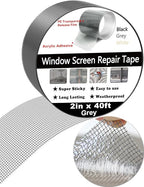 wohohoho Window Screen Repair Tape, 2 in X 40 FT Gray Screen Patch Repair Kit - Image 9