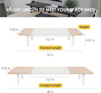 Across-Star Dual-Monitor-Stand-Riser-For-Desk Adjustable Length 32-40 - Image 3