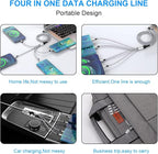 iPhone Charging Cable 1.8M/6Ft Multi 4 in 1 USB Universal Fast Charging Cord - Image 6