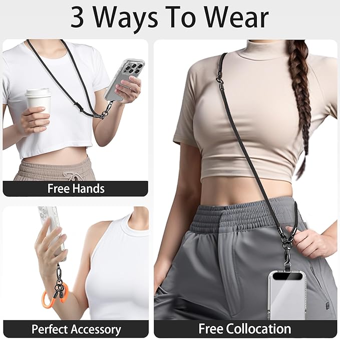 Phone Lanyard, 3-in-1 Anti Theft Phone Straps -Crossbody Lanyard, Neck Holder & - Image 5