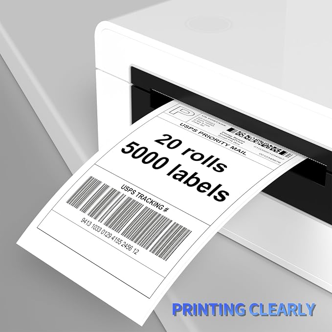 FungLam 4"X6" Thermal Shipping Labels, 5000 Labels, 20 Rolls, Compatible - Image 5