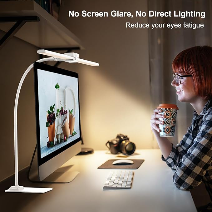 EppieBasic Led Desk Lamp, 24W 31.5IN Architect Double Head Desk Lamps - Image 7