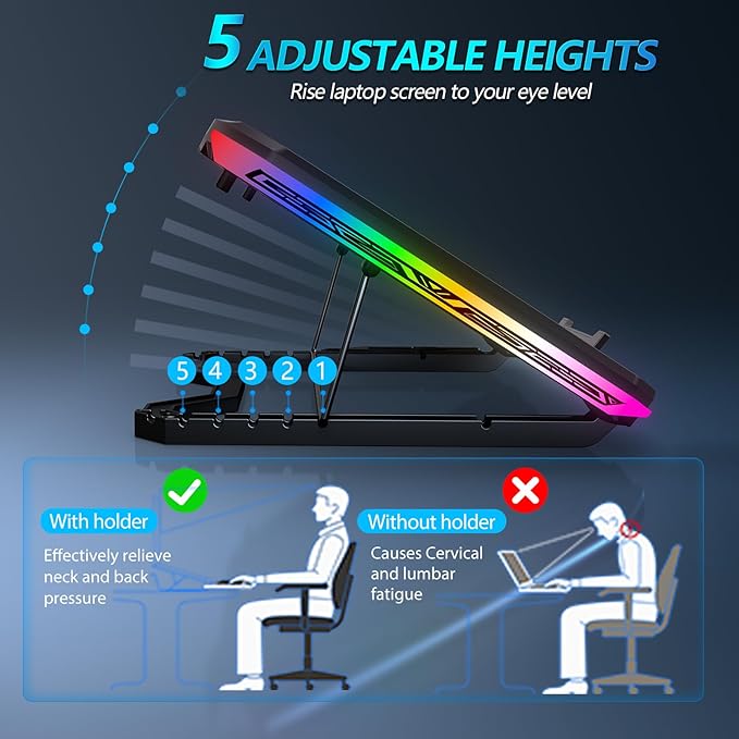 AIMIUZI Laptop Cooling Pad, Gaming Laptop Cooler - Image 3