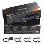 KVM Switch 3 Monitors 3 Computers 8K@60Hz/4K@120Hz, HDMI DP KVM Switches by Welcometothebrandflagship
