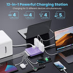 12-in-1 Charging Station USB C Power Strip - Image 2