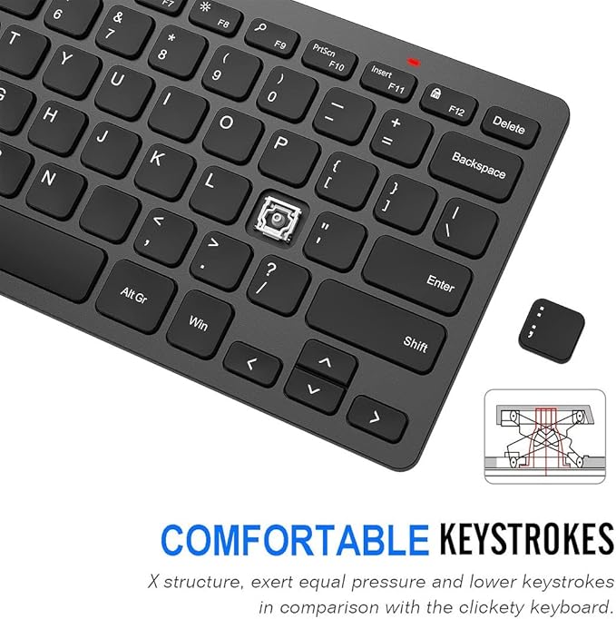 Arteck 2.4G Wireless Keyboard Ultra Slim and Compact Keyboard - Image 3