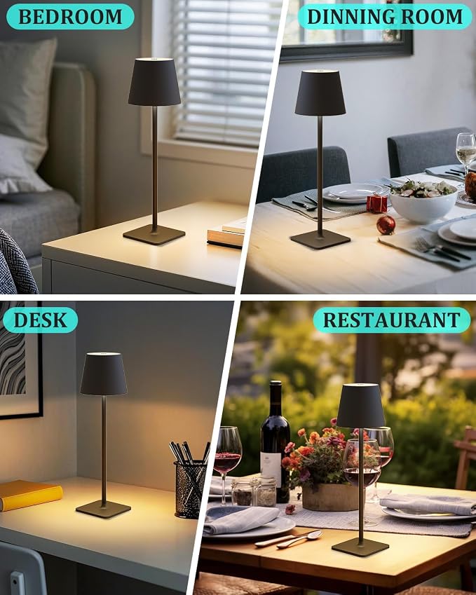 Cordless Table Lamp Rechargeable Lamps: 6000mAh Battery Operated Table Lamp - Image 7