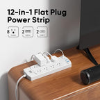 Flat Plug Power Strip, Yozisital Extension Cord - Image 2