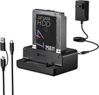 M.2 NVMe & SATA SSD/HDD Hard Drive Docking Station, ICY BOX USB-C 10Gbps M.2 by ICYBOXUS
