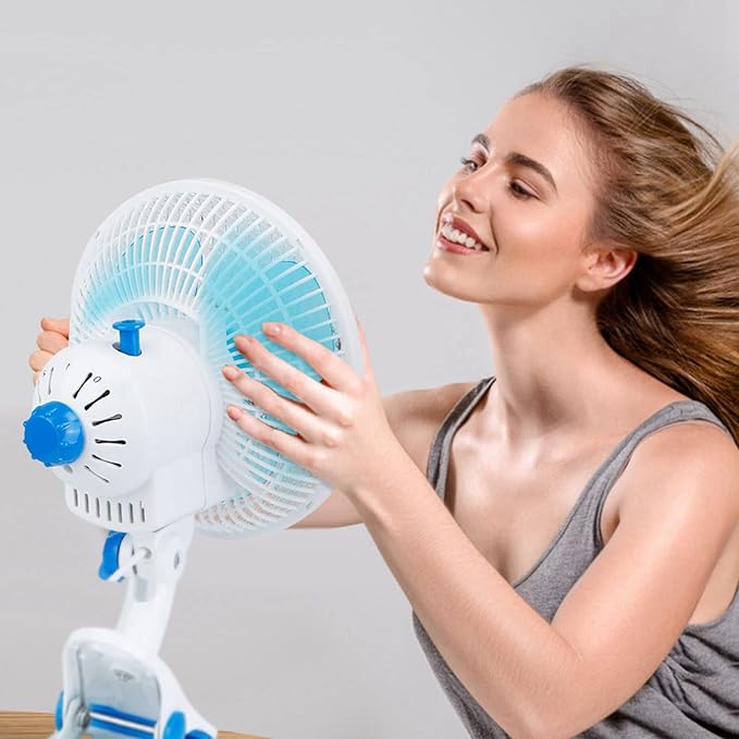 8-Inch Clip on Fan, 2 Speed Convertible Desk Fan - Image 7