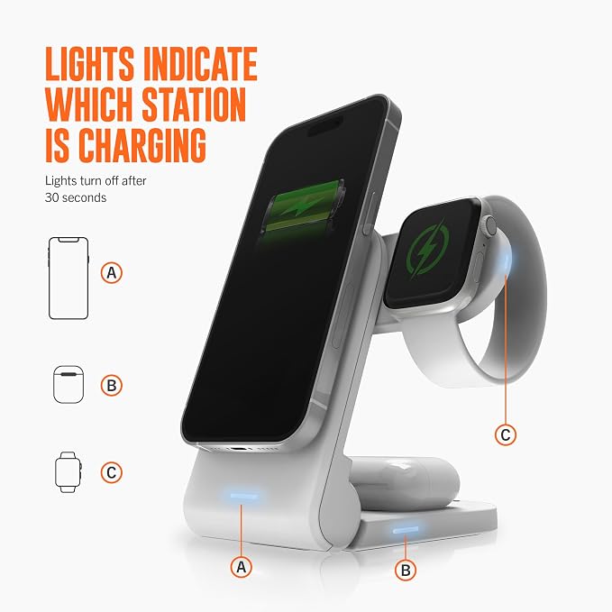 STM ChargeTree Mag: 3-in-1 MagSafe Wireless Charging Station - Image 2