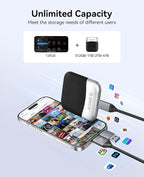 ORICO 1TB External SSD with 2 in 1 USB C & A Cable, Plug and Play Portable - Image 2