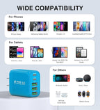 2-Pack USB C Wall Charger Block, 50W 5-Port C Charger Fast Charging Block PD - Image 5