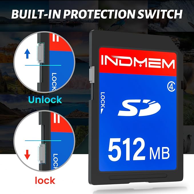 INDMEM SD Card 512MB, 6 Packs Class 4 512MB Flash Memory Card MLC Standard - Image 7