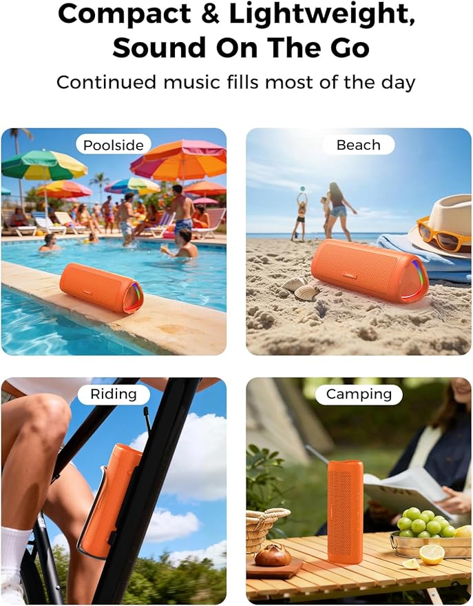 Bluetooth Speaker, 20W HD Sound, Portable Wireless, IPX5 Waterproof, - Image 7