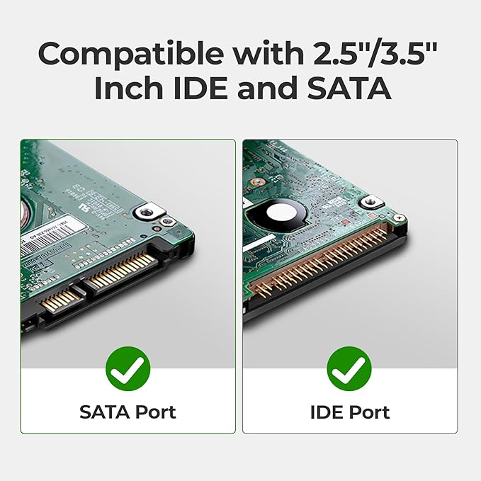 Unitek USB C to IDE and SATA Converter External Hard Drive Adapter Kit - Image 7