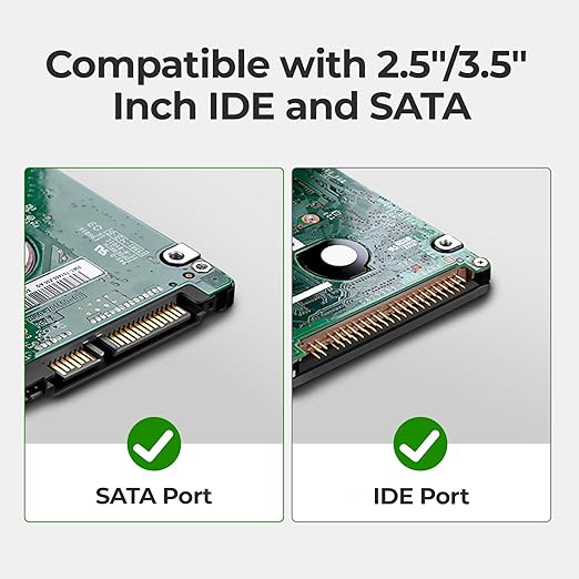 Unitek IDE/SATA to USB C 3.0 Adapter, Universal IDE Hard Drive Little Triangle - Image 7