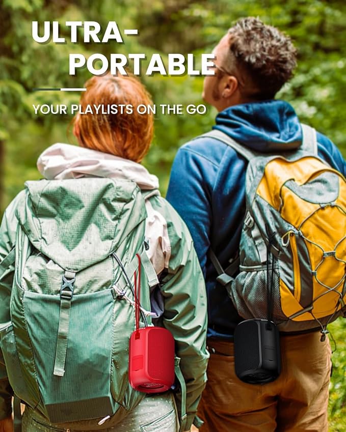 NOTABRICK Bluetooth Speakers, 15W Portable Speakers Bluetooth Wireless V5.0 - Image 5