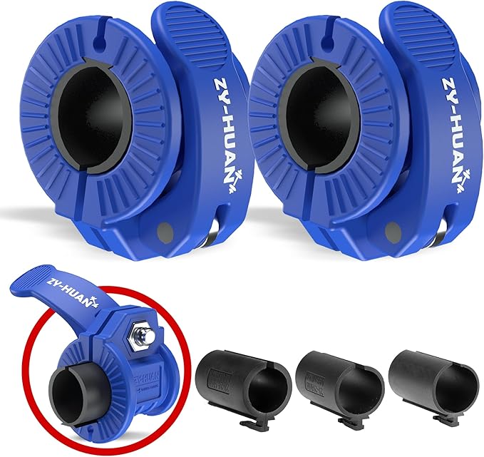 Pro Barbell Clips 1 inch Barbell Clamps 0.9-1.18inch Quick Release Weight Clips by ZY-HUAN
