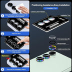 for Samsung Galaxy S25 Camera Lens Protector, Individual Metal Ring Tempered - Image 6