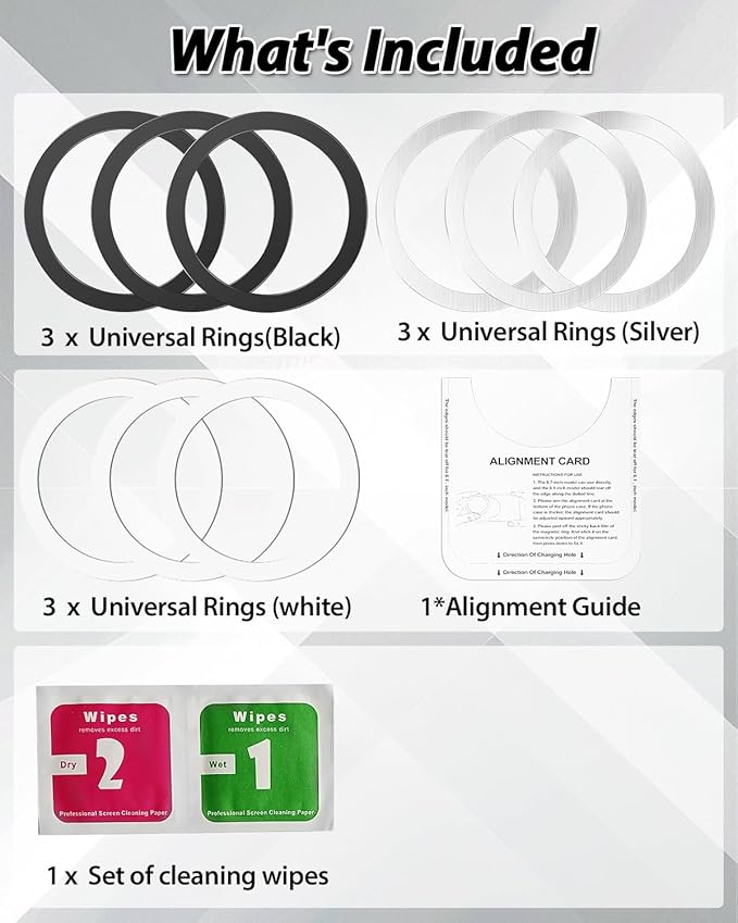 Metal Rings, Ultra-Thin for MagSafe Sticker, Magnetic Adapter, Phone - Image 7