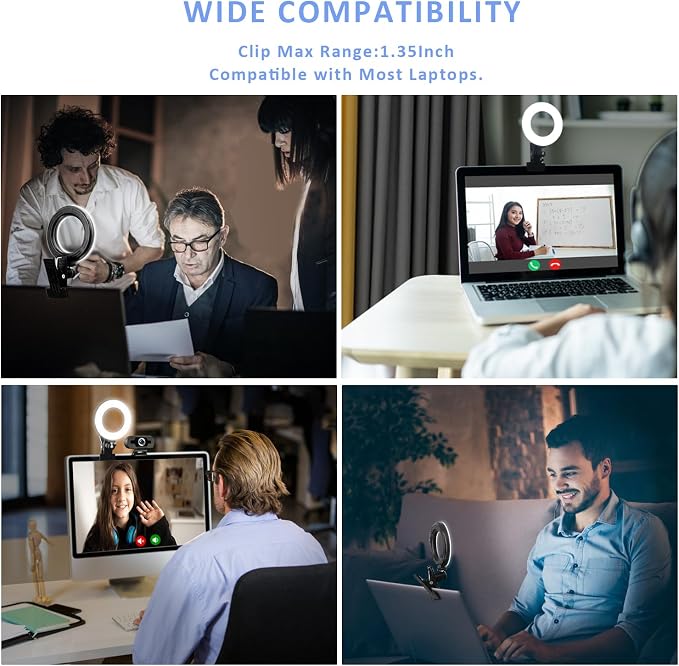 Video Conference Lighting Kit， Clip on Light Reading Lights， Ring Light - Image 3