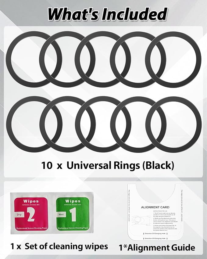 Metal Rings 10PCS, Ultra-Thin for MagSafe Sticker, Magnetic Adapter, Phone - Image 7