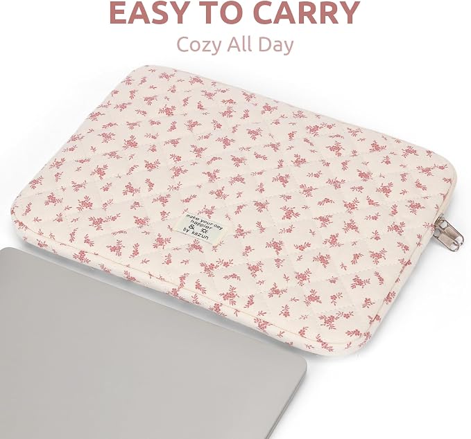 Puffy Laptop Sleeve 13-15.6 Inch Cute Quilted Laptop Protective Case Padded - Image 6