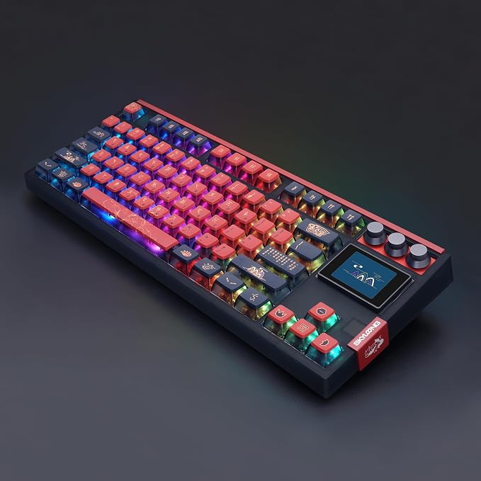 MOLGRIA SKYLOONG GK87 JIUWEI Pudding Keycaps RGB Backlit Gaming Keyboard - Image 7