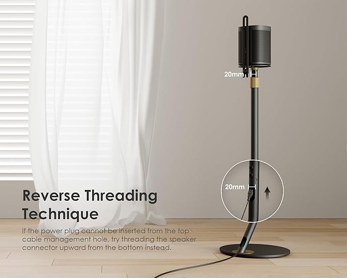 FITUEYES Design Universal Speaker Stand, Adjustable Height Speaker Stands Pair - Image 4