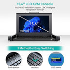 MT-VIKI Rack Mount KVM, 8 Port KVM VGA Switch w/15.6'' LCD Monitor, Mount into - Image 6