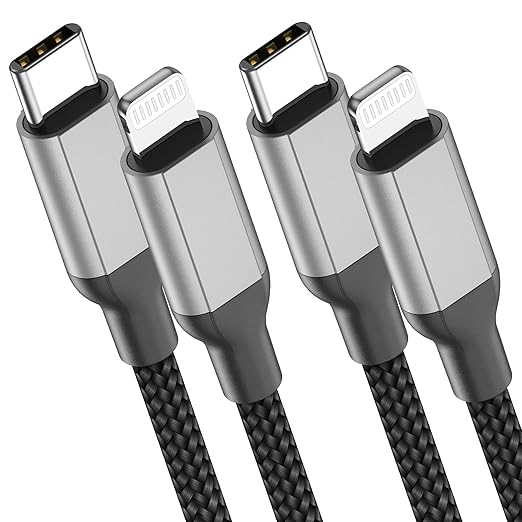 2ft USB C to Lightning Cable 2Pack, Power Delivery USB C iPhone Charger Fast by AceceneUSBChargingCables
