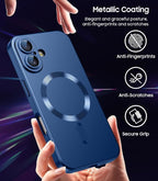 Magnetic for iPhone 16 Case Slim Soft Silicone Bumper Shockproof Metallic - Image 6