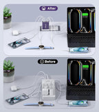 50W USB C Plug, 5-Port Fast Charger Block PD+QC Cube Wall Charging Box Brick - Image 5