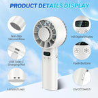 2025 Portable Handheld Ice Fan, Turbo Cooling Fans, 100 Gear Hurricane Wind - Image 8