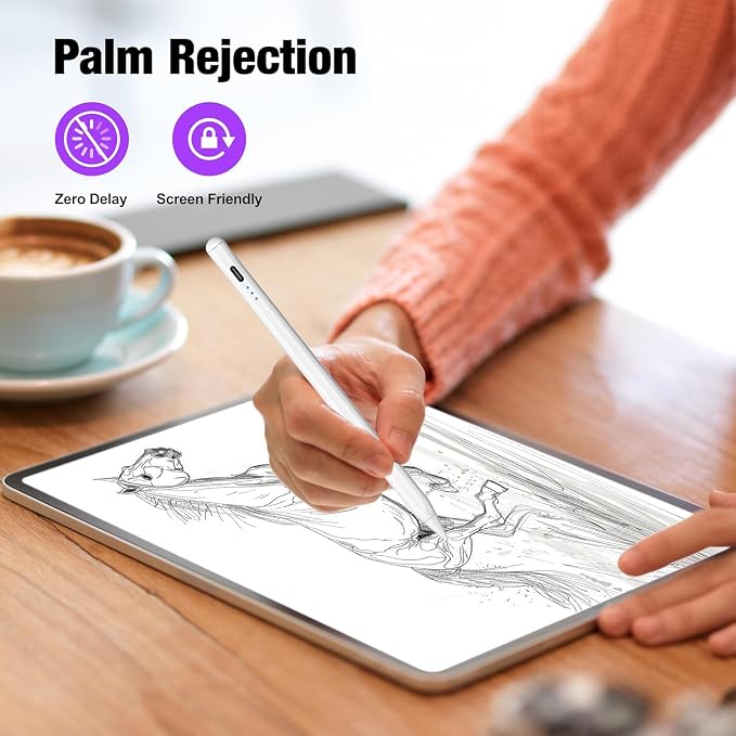 2Pack Stylus Pencil for iPad A16/11th Gen, Fast Charging Pen - Image 5